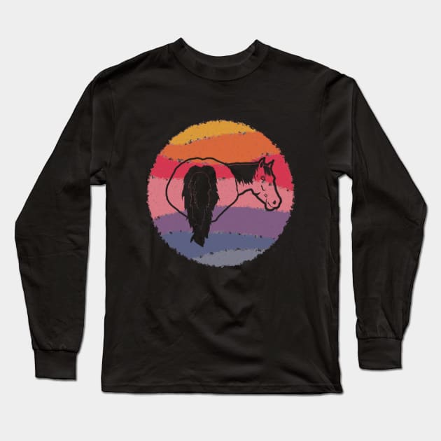 A horse from behind orb Long Sleeve T-Shirt by RedHeadAmazona